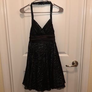 Black Zebra Print Dress